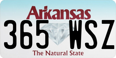 AR license plate 365WSZ