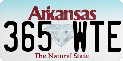 AR license plate 365WTE