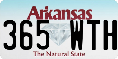 AR license plate 365WTH