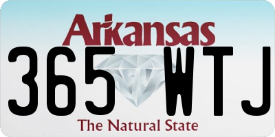 AR license plate 365WTJ