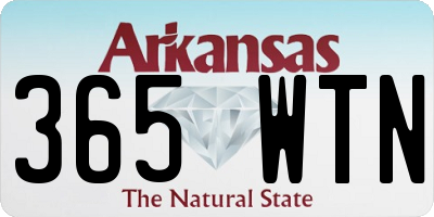 AR license plate 365WTN