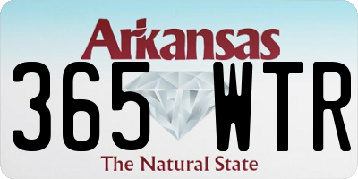 AR license plate 365WTR