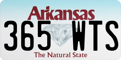 AR license plate 365WTS