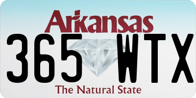 AR license plate 365WTX