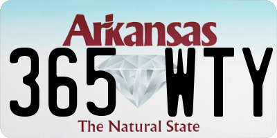 AR license plate 365WTY
