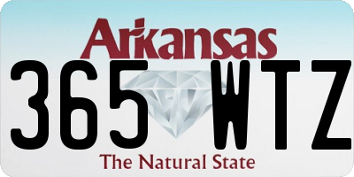 AR license plate 365WTZ