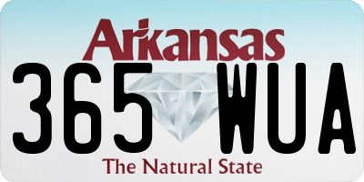AR license plate 365WUA