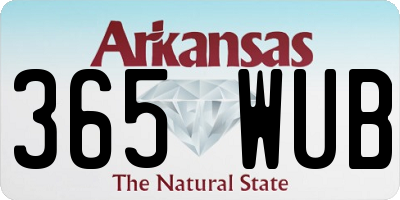 AR license plate 365WUB