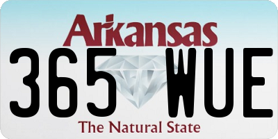 AR license plate 365WUE