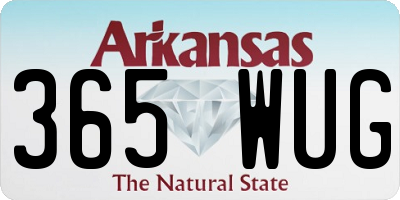 AR license plate 365WUG