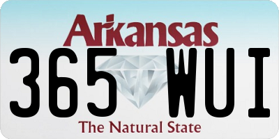 AR license plate 365WUI