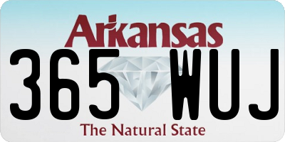 AR license plate 365WUJ