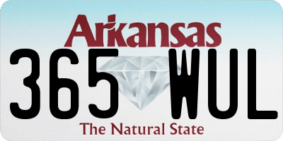 AR license plate 365WUL