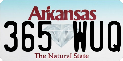 AR license plate 365WUQ