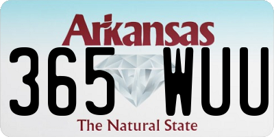 AR license plate 365WUU