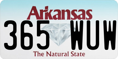 AR license plate 365WUW