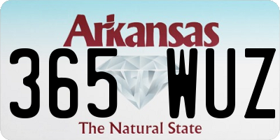 AR license plate 365WUZ