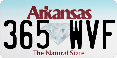 AR license plate 365WVF