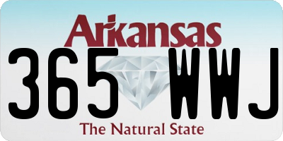 AR license plate 365WWJ