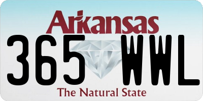 AR license plate 365WWL