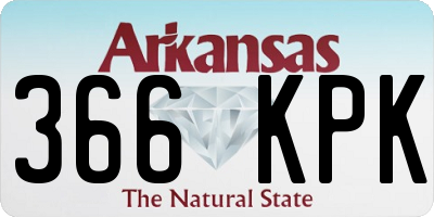 AR license plate 366KPK