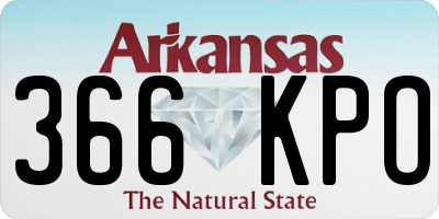 AR license plate 366KPO