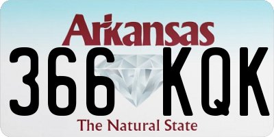 AR license plate 366KQK