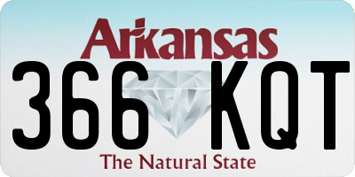 AR license plate 366KQT