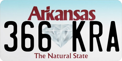 AR license plate 366KRA