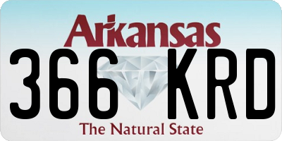 AR license plate 366KRD