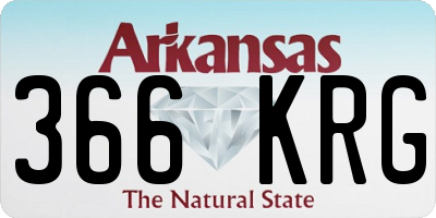 AR license plate 366KRG