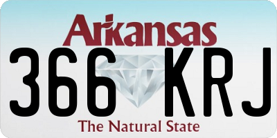 AR license plate 366KRJ