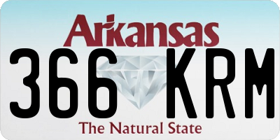 AR license plate 366KRM