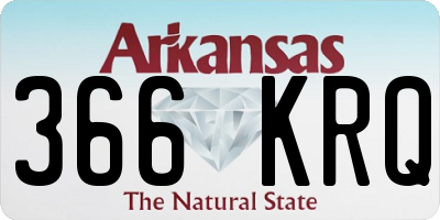 AR license plate 366KRQ