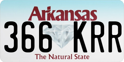 AR license plate 366KRR