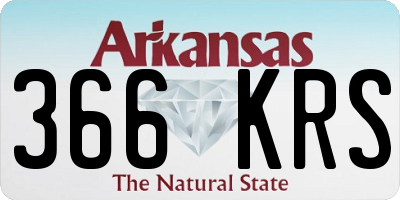 AR license plate 366KRS