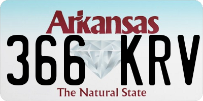 AR license plate 366KRV
