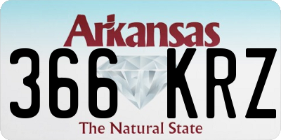 AR license plate 366KRZ