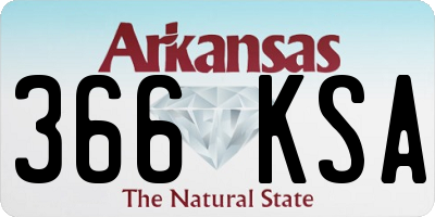 AR license plate 366KSA