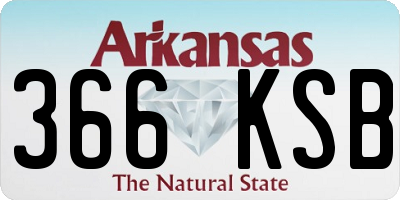 AR license plate 366KSB