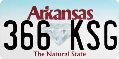 AR license plate 366KSG