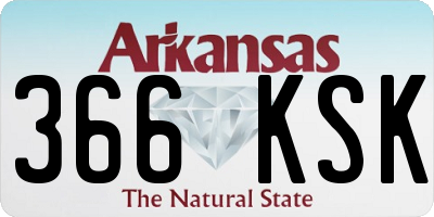 AR license plate 366KSK