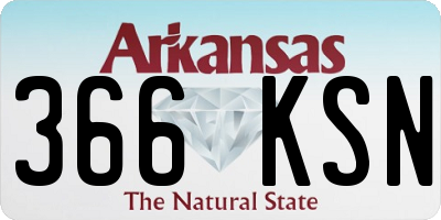AR license plate 366KSN