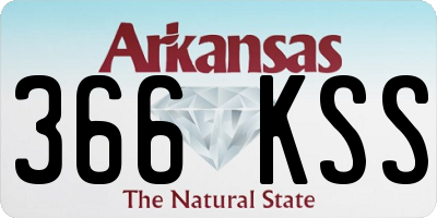 AR license plate 366KSS