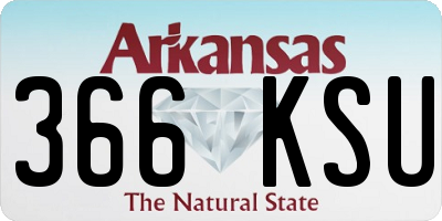 AR license plate 366KSU