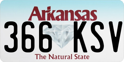 AR license plate 366KSV