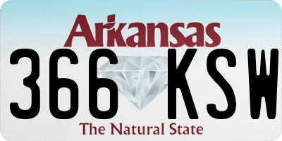 AR license plate 366KSW