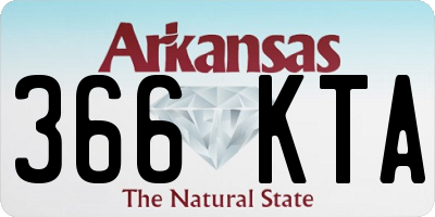 AR license plate 366KTA