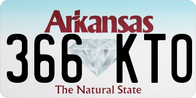 AR license plate 366KTO