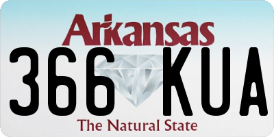 AR license plate 366KUA